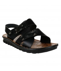 Cefiro Black Sandal for Men - CSD0035